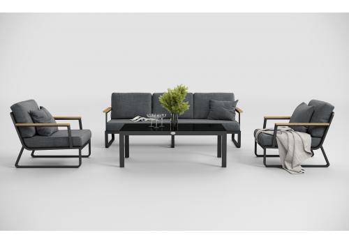  Voglie серая, алюминий / тик / стекло, фото 3 