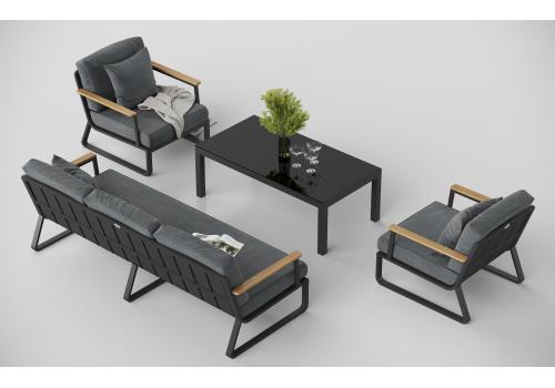  Voglie серая, алюминий / тик / стекло, фото 6 