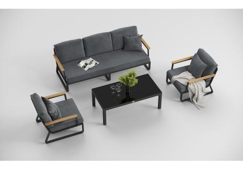  Voglie серая, алюминий / тик / стекло, фото 7 