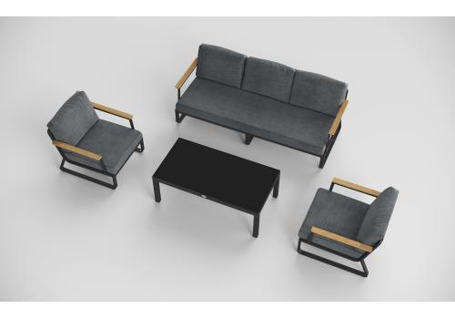  Voglie серая, алюминий / тик / стекло, фото 8 