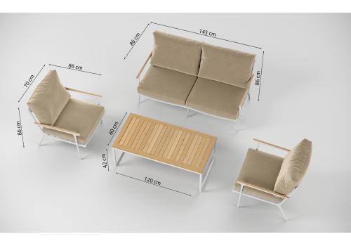  Калма бежевая, алюминий / тик - 15%, фото 14 