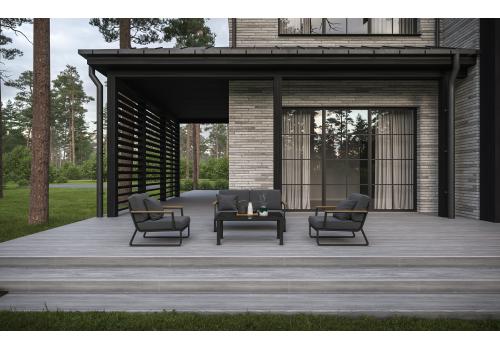  Voglie серая, алюминий / тик / стекло, фото 1 