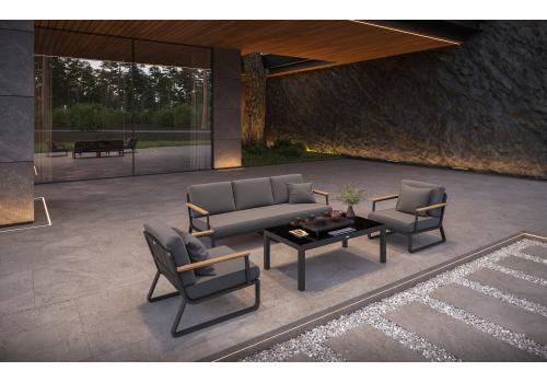  Voglie серая, алюминий / тик / стекло, фото 2 