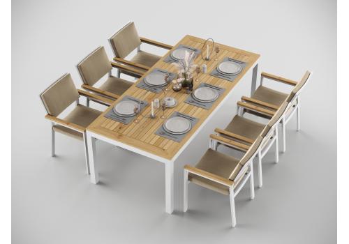  Patio Bella 220 белый, алюминий / тик, фото 4 