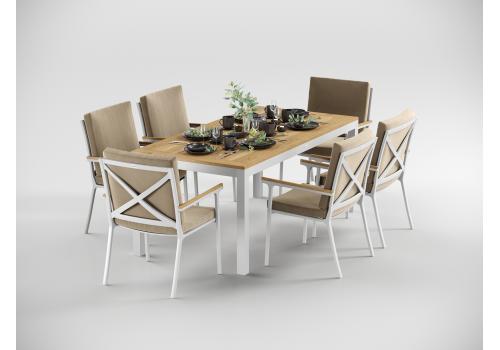  Patio Bella 180 белый, алюминий / тик, фото 3 