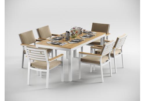  Patio Bella 180 белый, алюминий / тик, фото 4 