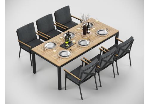  Patio Bella 220 серая, алюминий / тик, фото 2 