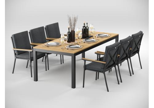  Patio Bella 220 серая, алюминий / тик, фото 3 