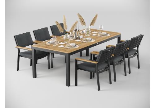  Patio Bella 220 серая, алюминий / тик, фото 1 