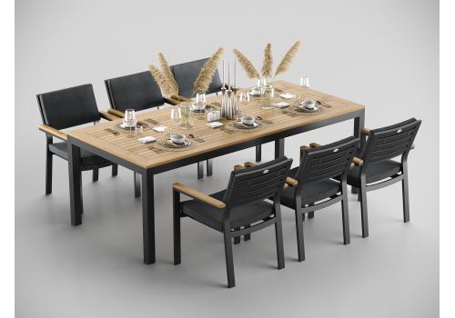  Patio Bella 220 серая, алюминий / тик, фото 3 