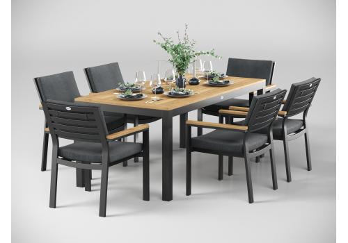  Patio Bella 180 серая, алюминий / тик, фото 1 