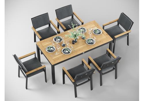  Patio Bella 180 серая, алюминий / тик, фото 2 