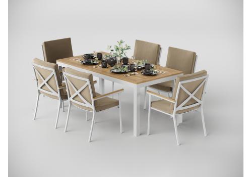  Patio Bella 180 бежевая, алюминий / тик, фото 1 