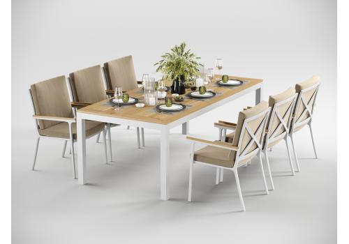  Patio Bella 220 бежевая, алюминий / тик, фото 1 