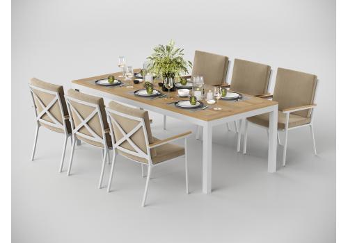  Patio Bella 220 бежевая, алюминий / тик, фото 3 