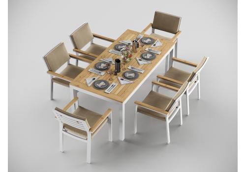  Patio Bella 180 бежевая, алюминий / тик, фото 3 