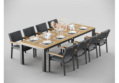  Белла 280 серая, алюминий / тик, фото 1 