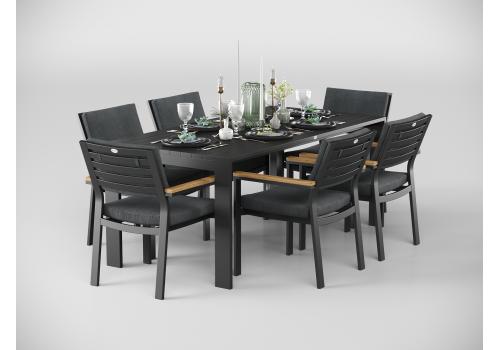  Малия 180 серая, алюминий / тик, фото 1 