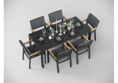  Малия 180 серая, алюминий / тик, фото 2 