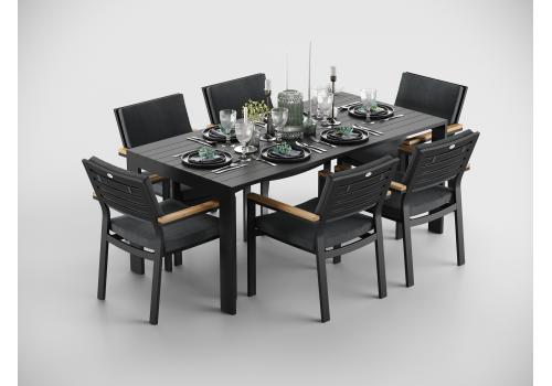  Малия 180 серая, алюминий / тик, фото 3 