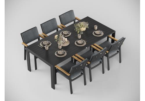  Малия 220 серая, алюминий / тик, фото 2 