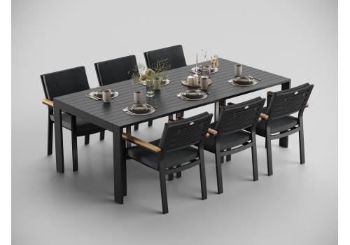  Малия 220 серая, алюминий / тик, фото 3 