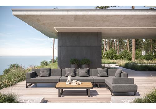  Hacienda серая, алюминий / тик, фото 1 