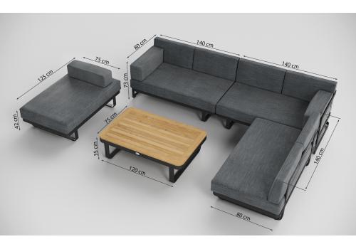  Hacienda серая, алюминий / тик, фото 6 