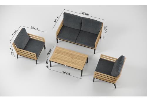  Patio Calma серая, тик / алюминий, фото 16 