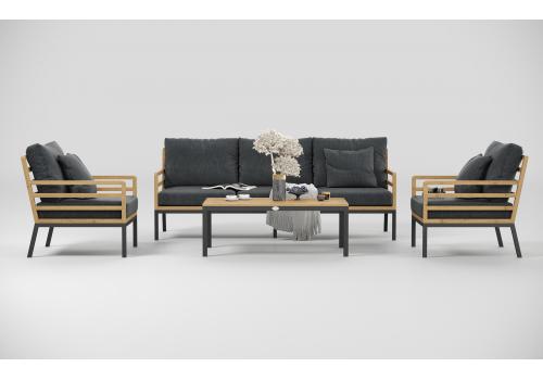  Patio Calma серая, тик / алюминий, фото 3 