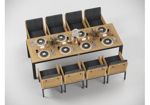  Белла 280 серая, алюминий / тик, фото 4 