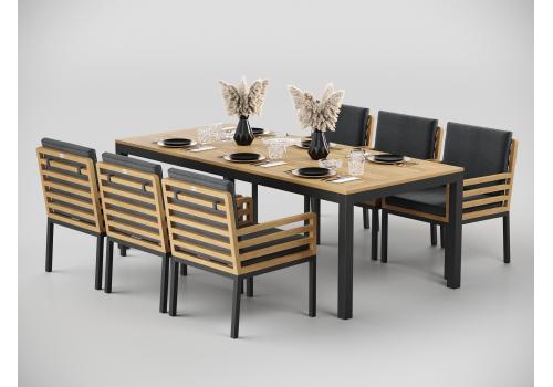  Patio Bella 220 серая, алюминий / тик, фото 5 