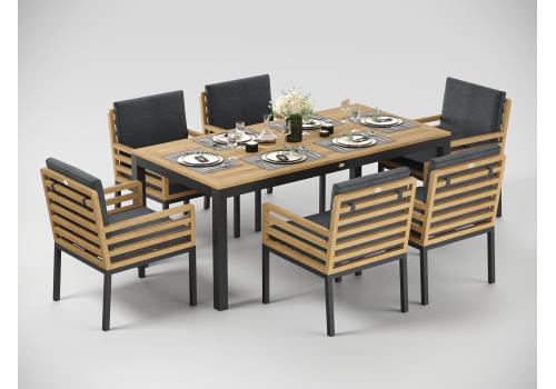  Patio Bella 180 серая, алюминий / тик, фото 3 