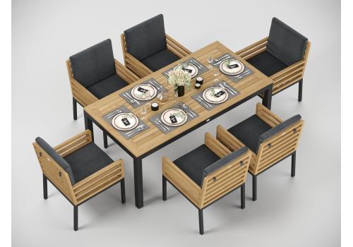  Patio Bella 180 серая, алюминий / тик, фото 4 