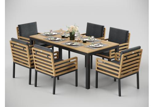  Patio Bella 180 серая, алюминий / тик, фото 5 