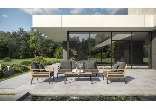  Patio Calma серая, тик / алюминий, фото 1 