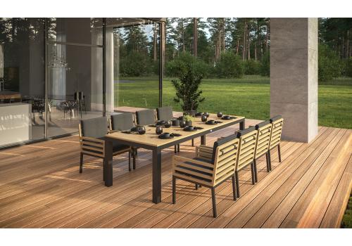  Белла 280 серая, алюминий / тик, фото 1 