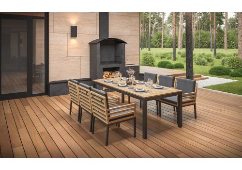  Patio Bella 220 серая, алюминий / тик, фото 1 