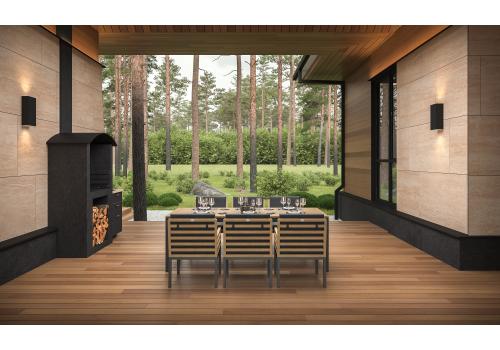  Patio Bella 220 серая, алюминий / тик, фото 2 