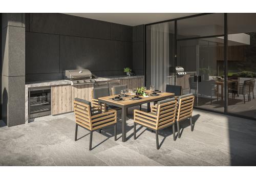  Patio Bella 180 серая, алюминий / тик, фото 1 