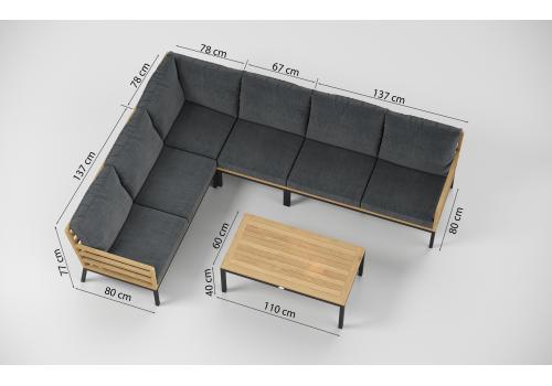  Patio Calma серая, тик / алюминий, фото 15 