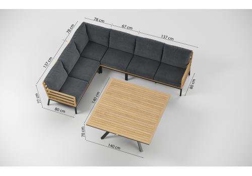  Patio Calma серая, тик / алюминий, фото 14 