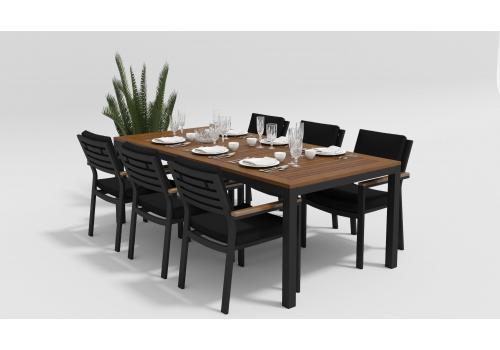  Белла черный, алюминий / тик, фото 4 