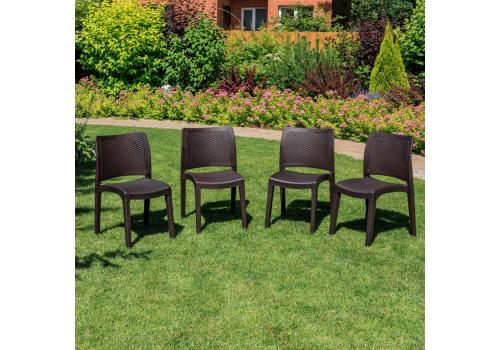  4 стула JULY коричневые, фото 1 