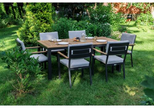  Обеденный комплект OSCAR со столешницей из тика, фото 1 