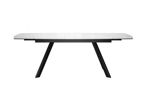  Стол DikLine KL160 керамика белый мрамор С39 глянец/опоры черные) (2 уп), фото 7 