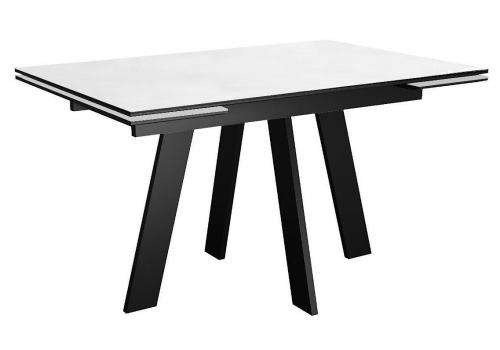  Стол DikLine SKM120 Керамика Mono white (белый матовый)/подстолье черное,, фото 1 
