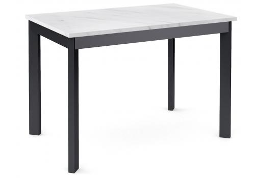  Стол Dikline L110 Мрамор белый (ЛДСП EGGER)/Опоры черный, фото 1 
