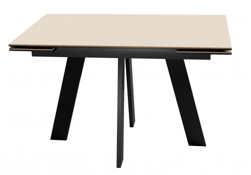  Стол DikLine SKM120 Керамика Krater Perla (бежевый матовый)/подстолье черное, фото 5 