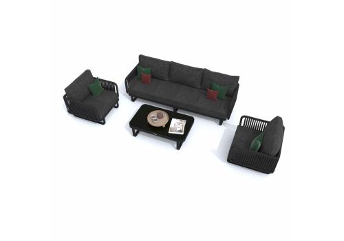  Лаунж зона БЕЛЛИСА с трехместным диваном - маренго, фото 4 